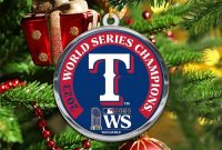 Texas rangers world series christmas ornament