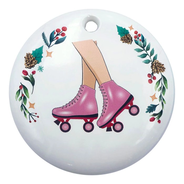 Roller skate christmas ornament