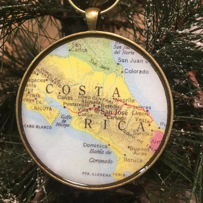 Costa rica christmas ornament