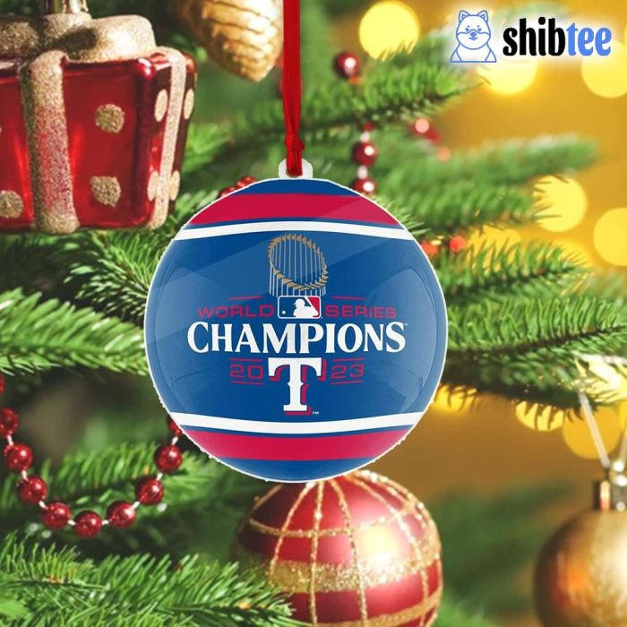 Texas rangers world series christmas ornament